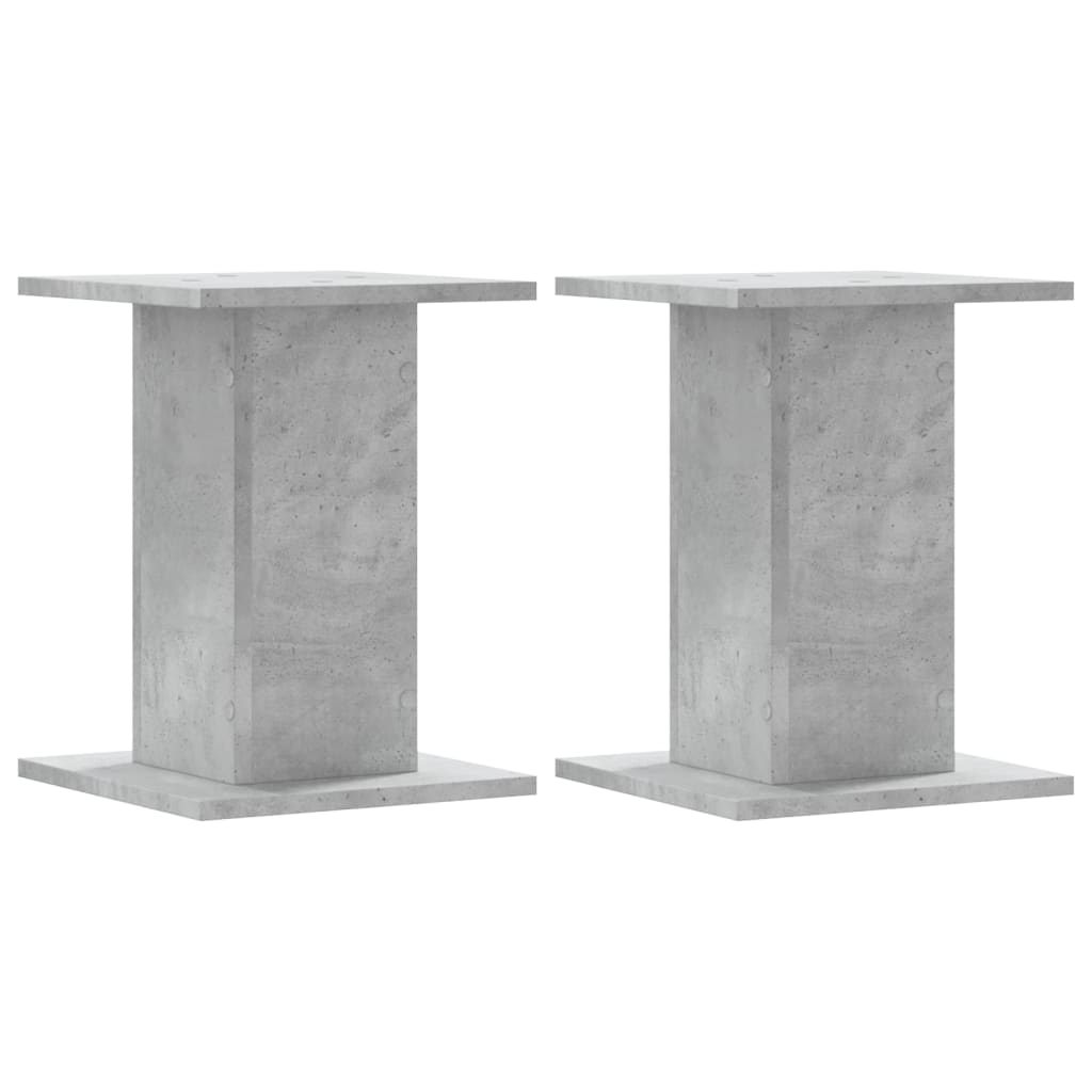 Speaker Stands 2 pcs. Concrete Grey 30x30x40 cm Engineered Wood