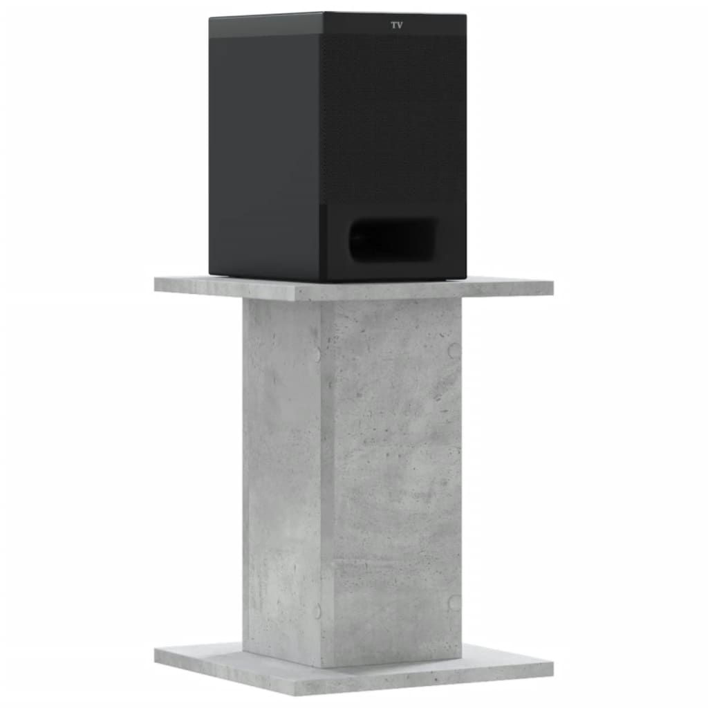 Speaker Stands 2 pcs. Concrete Grey 30x30x40 cm Engineered Wood