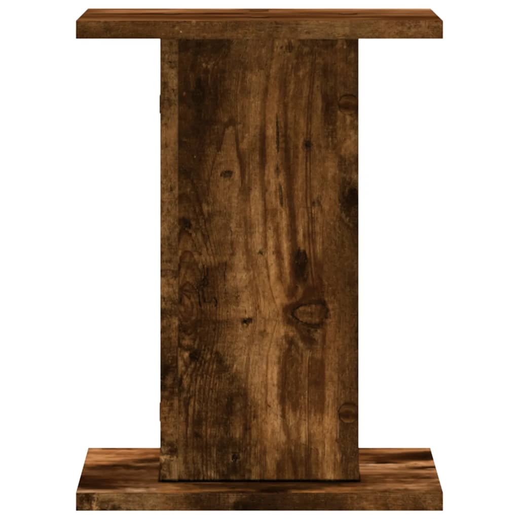 Pieds d'enceinte 2 pcs. Chêne fumé 30x30x40cm Matériau à base de bois