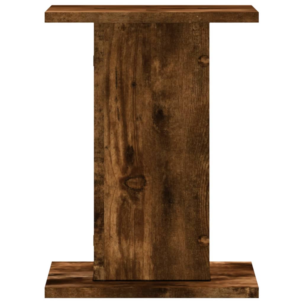 Pieds d'enceinte 2 pcs. Chêne fumé 30x30x40cm Matériau à base de bois