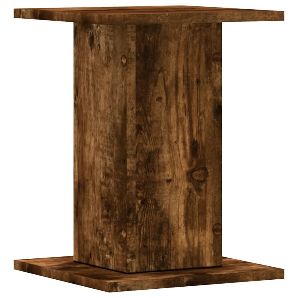 Pieds d'enceinte 2 pcs. Chêne fumé 30x30x40cm Matériau à base de bois