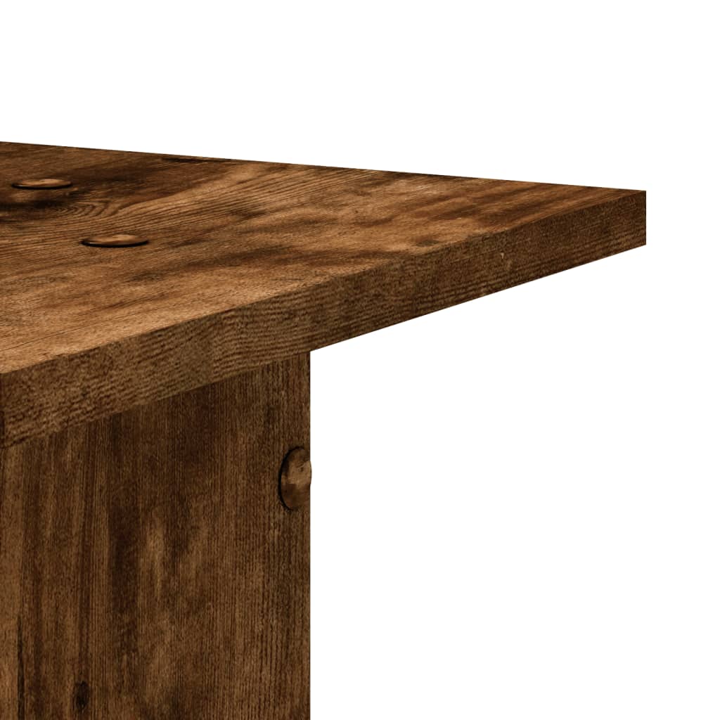 Pieds d'enceinte 2 pcs. Chêne fumé 30x30x40cm Matériau à base de bois
