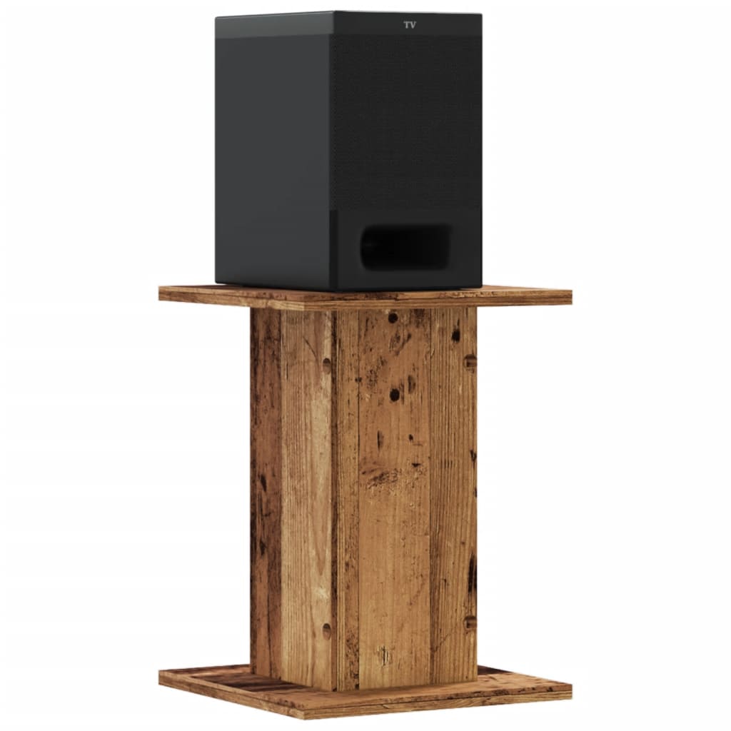 Speaker stands 2 pcs. reclaimed wood look 30x30x40 cm