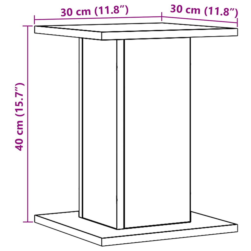 Pieds d'enceinte 2 pcs Chêne artisan 30x30x40 cm