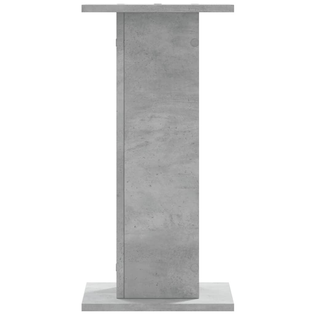 Loudspeaker Stand 2 pcs Concrete Grey 30x30x60 cm Wood-based Material