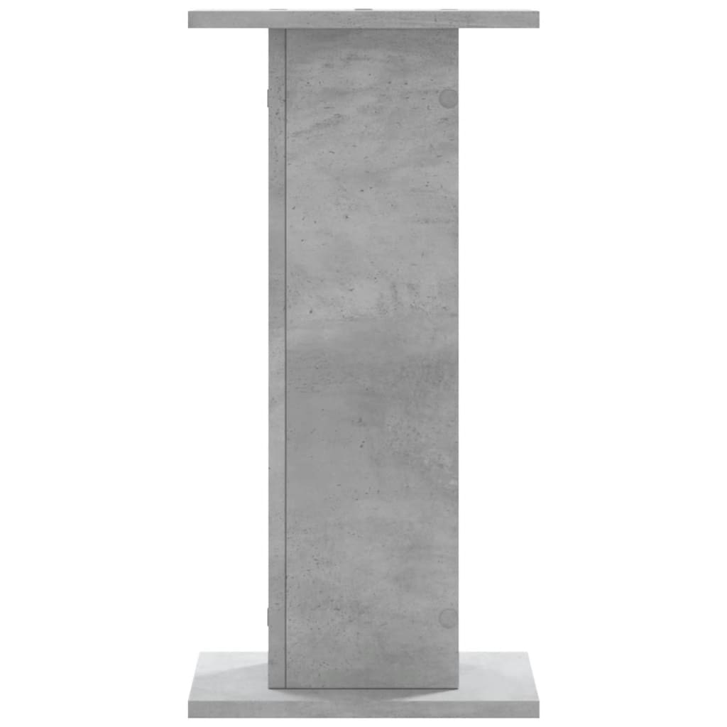 Loudspeaker Stand 2 pcs Concrete Grey 30x30x60 cm Wood-based Material