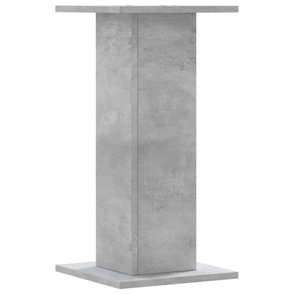 Loudspeaker Stand 2 pcs Concrete Grey 30x30x60 cm Wood-based Material