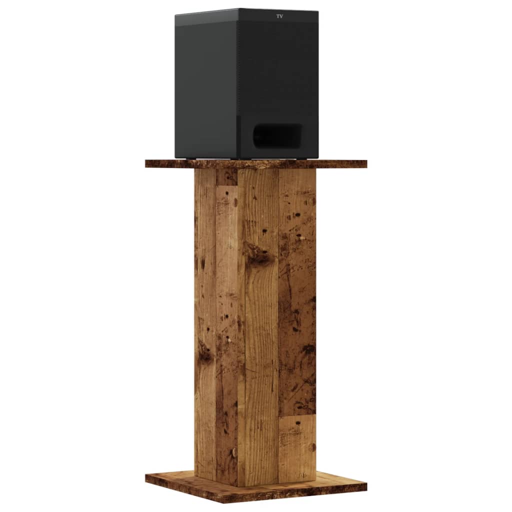 Speaker Stands 2 Pcs. Reclaimed Wood Look 30x30x60 cm