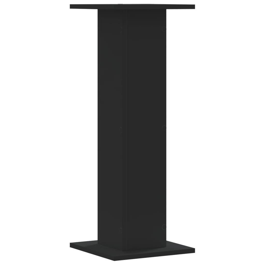 Pieds d'enceinte 2 pcs Noir 30x30x80 cm Bois d'ingénierie