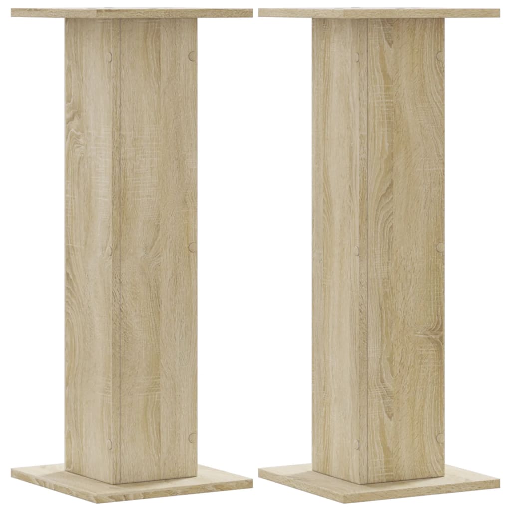 Pieds d'enceinte 2 pcs Chêne Sonoma 30x30x80cm Bois d'ingénierie