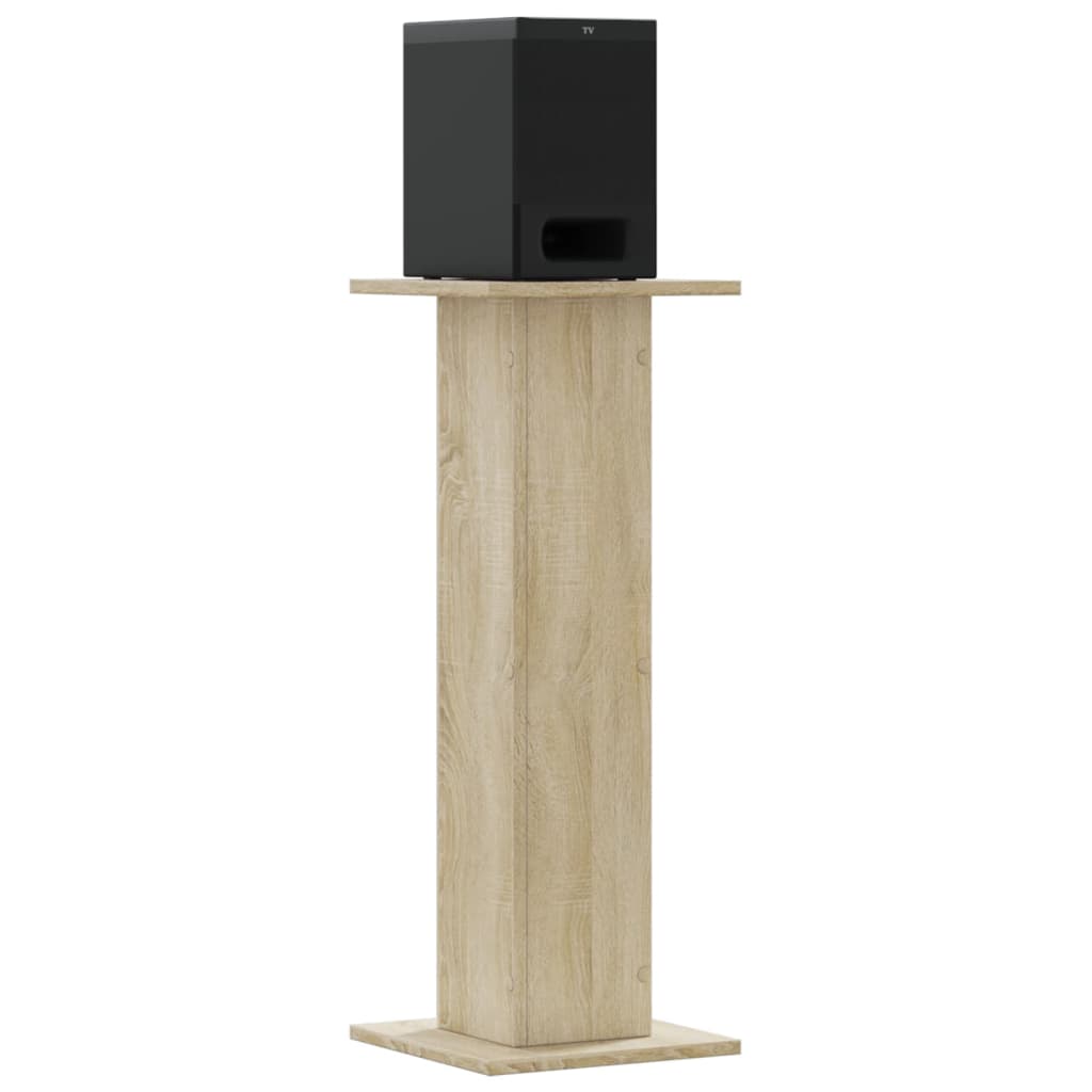 Pieds d'enceinte 2 pcs Chêne Sonoma 30x30x80cm Bois d'ingénierie