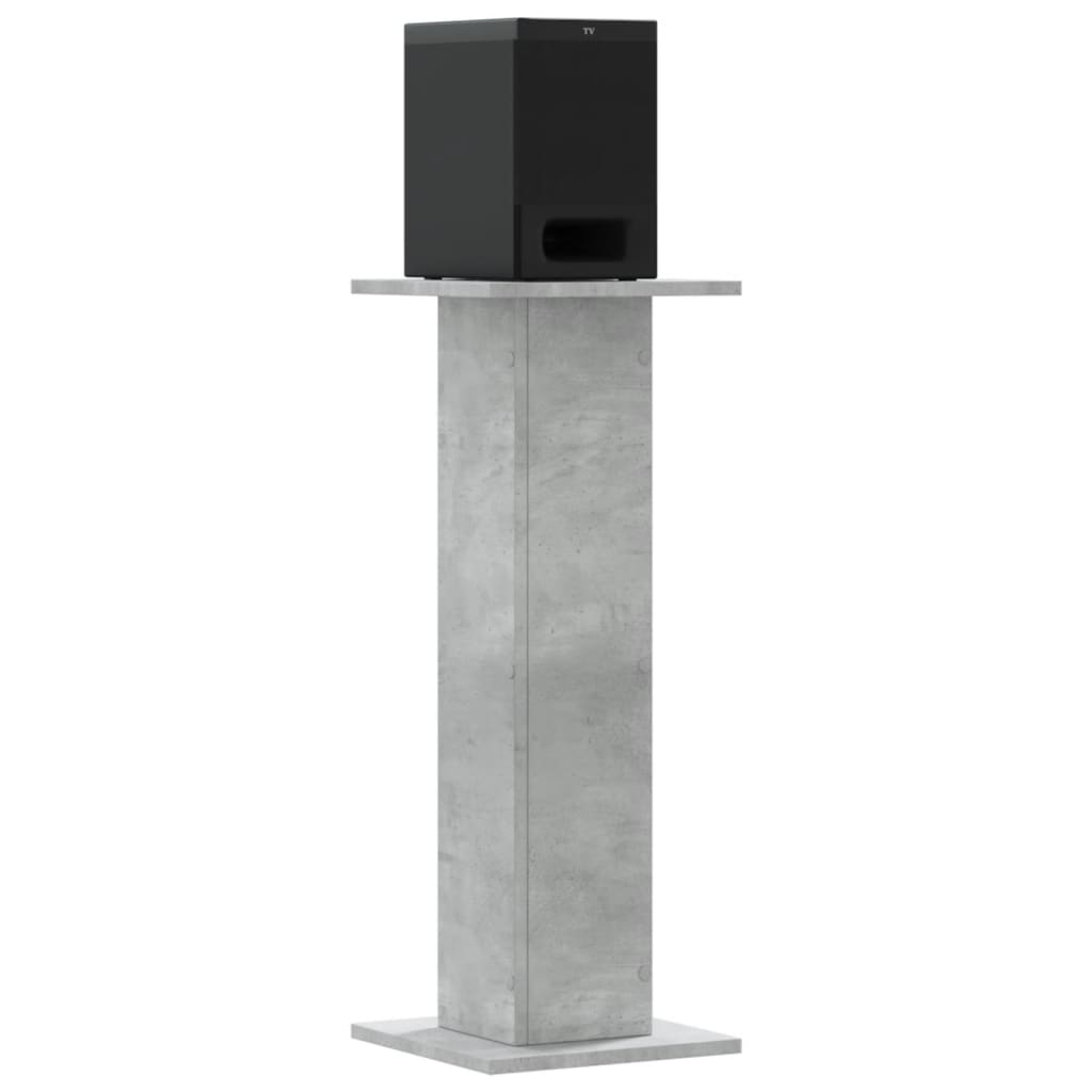 Loudspeaker stands 2 pcs. Concrete gray 30x30x80 cm Engineered wood