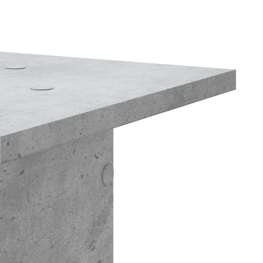 Loudspeaker stands 2 pcs. Concrete gray 30x30x80 cm Engineered wood