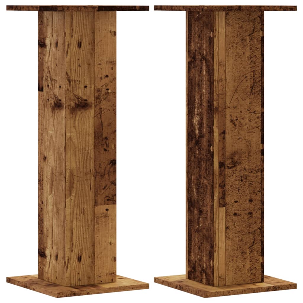 Loudspeaker stands 2 pcs. Reclaimed wood look 30x30x80 cm