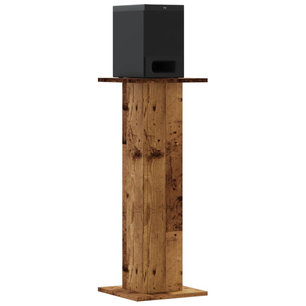 Loudspeaker stands 2 pcs. Reclaimed wood look 30x30x80 cm