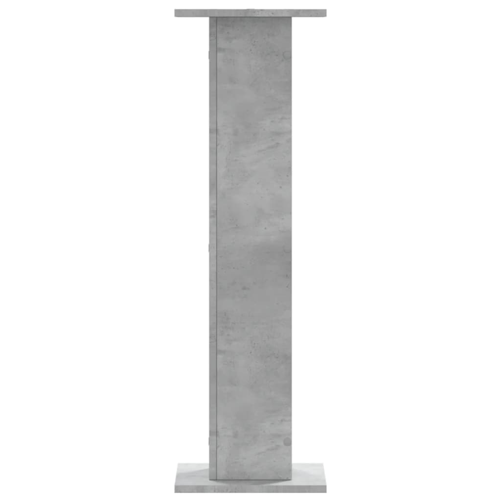 Loudspeaker stands 2 pcs. Concrete gray 30x30x95 cm Wood material