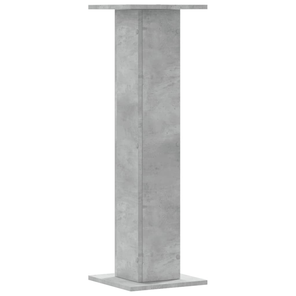 Loudspeaker stands 2 pcs. Concrete gray 30x30x95 cm Wood material