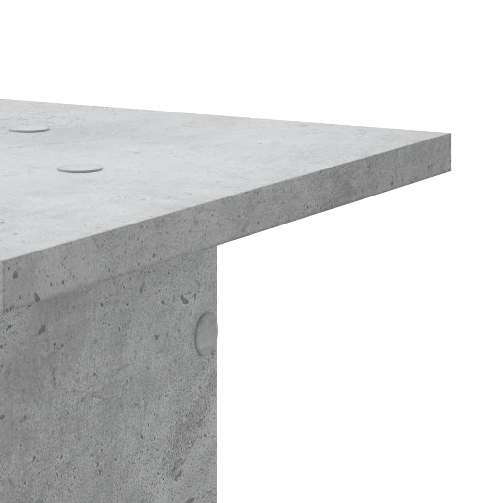 Loudspeaker stands 2 pcs. Concrete gray 30x30x95 cm Wood material