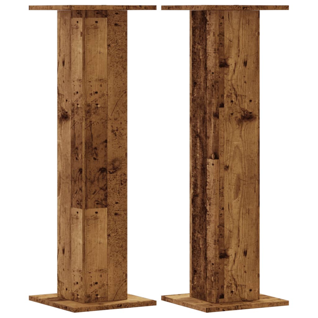 Speaker Stands 2 pcs. Reclaimed Wood Look 30x30x95 cm