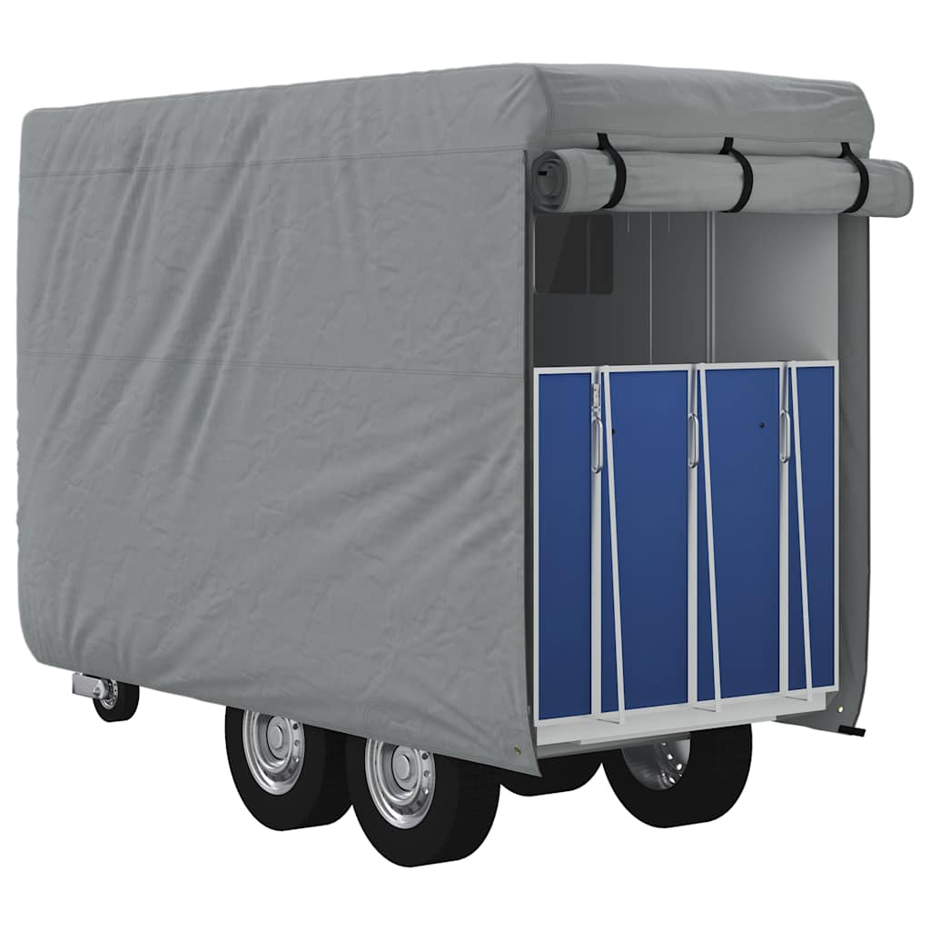 Bâche de protection pour van à chevaux gris 334x148x230 cm non-tissé