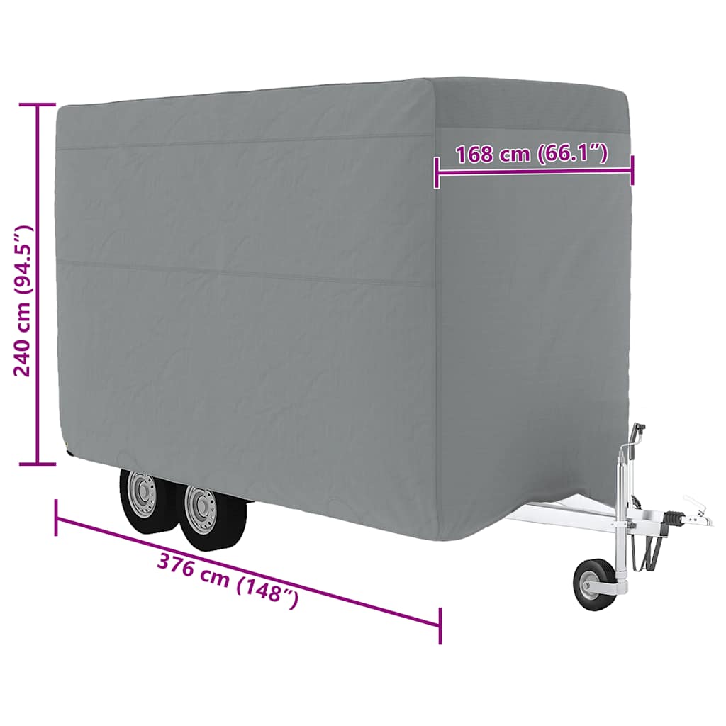 Protective Cover for Horse Trailers Grey 376x168x240 cm Non-woven Fabric