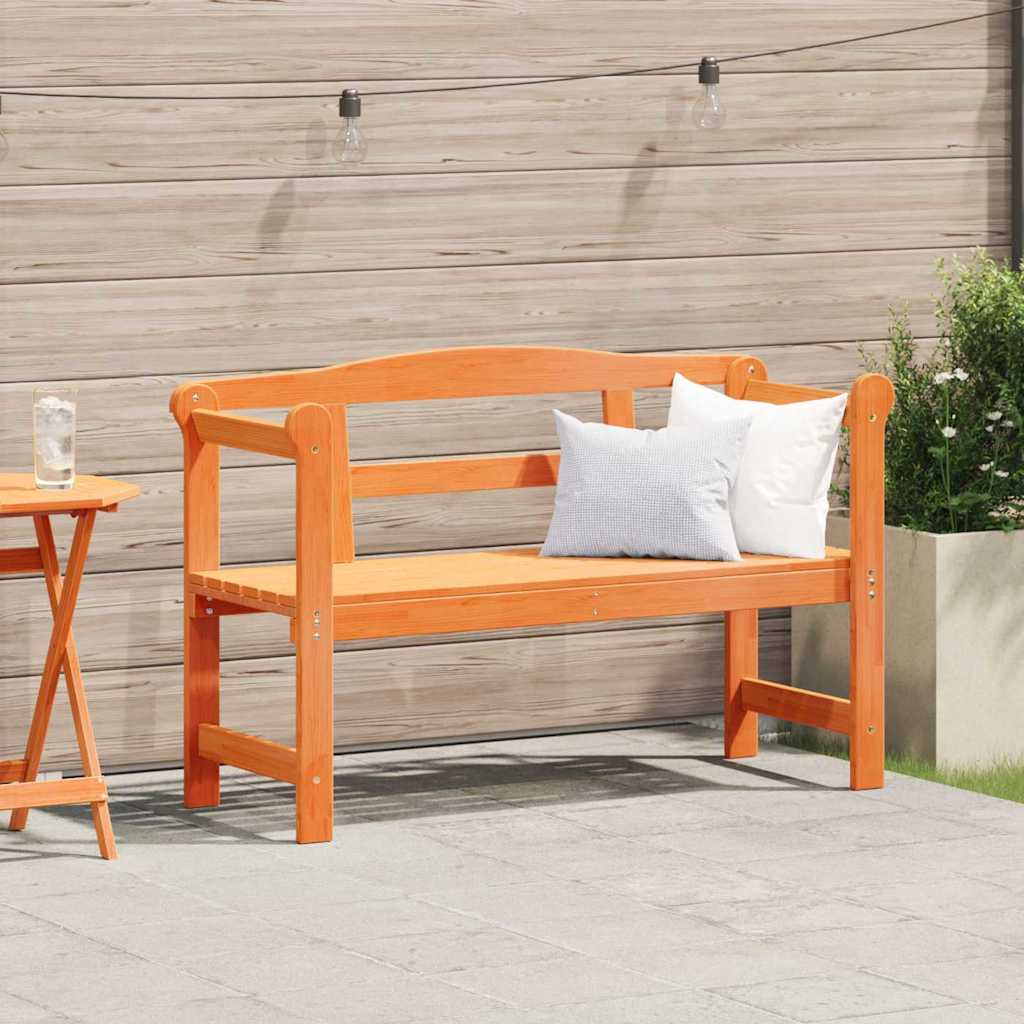 Bank Outdoor Braun 119 x 44 x 76 cm Massives Kiefernholz
