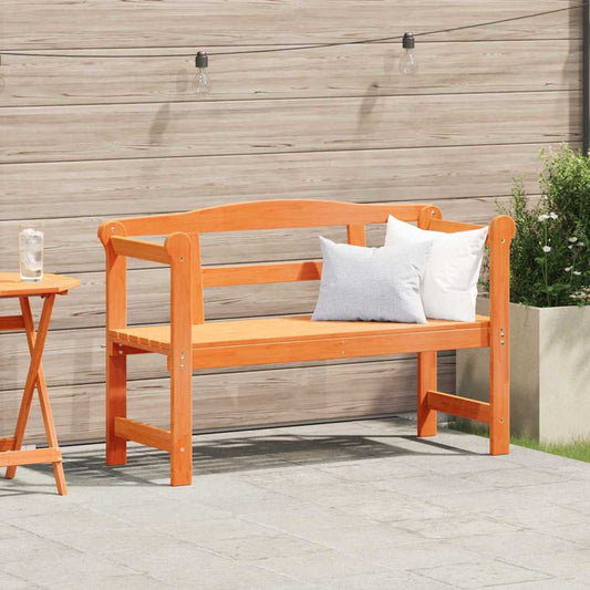Bank Outdoor Braun 119 x 44 x 76 cm Massives Kiefernholz