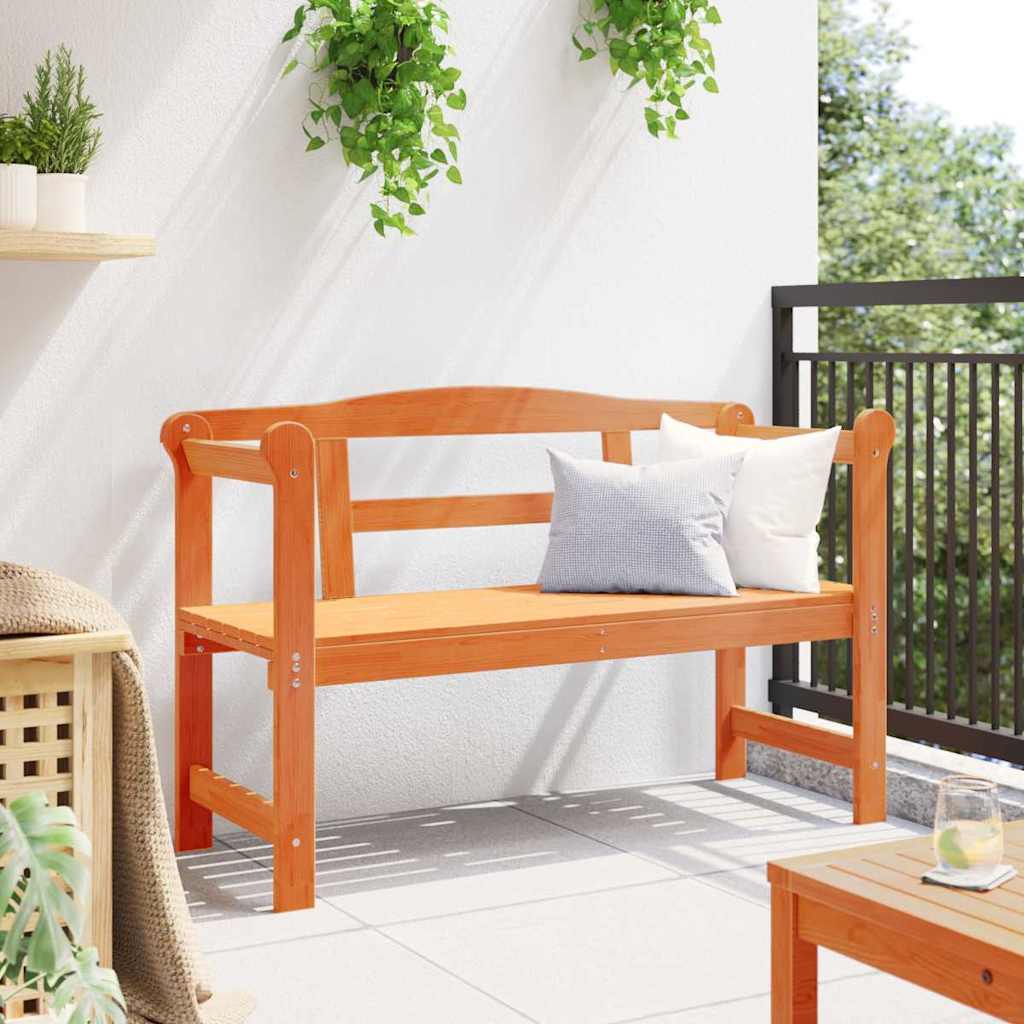 Bank Outdoor Braun 119 x 44 x 76 cm Massives Kiefernholz