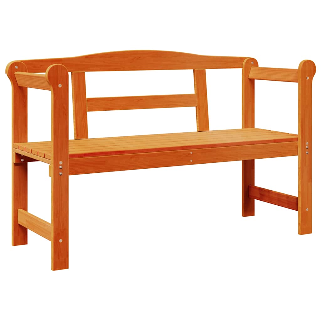 Bank Outdoor Braun 119 x 44 x 76 cm Massives Kiefernholz