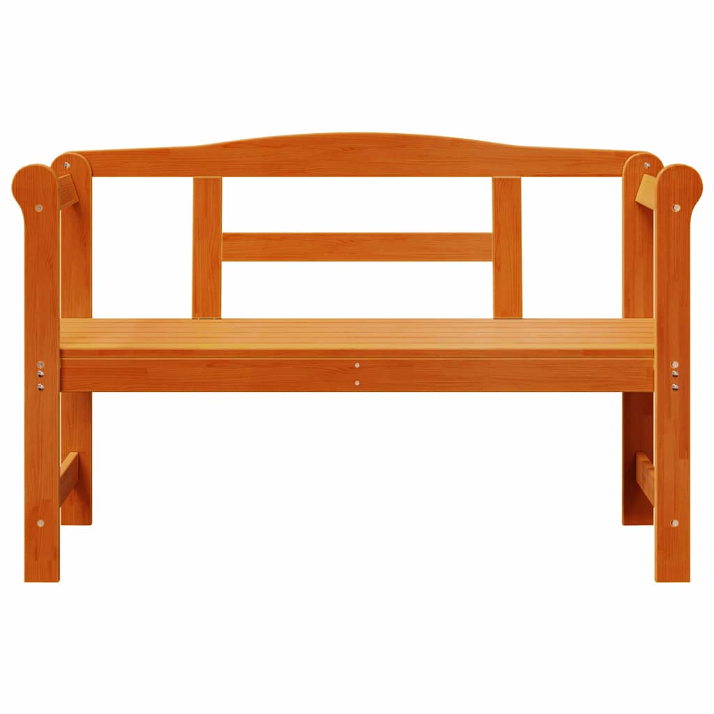Bank Outdoor Braun 119 x 44 x 76 cm Massives Kiefernholz