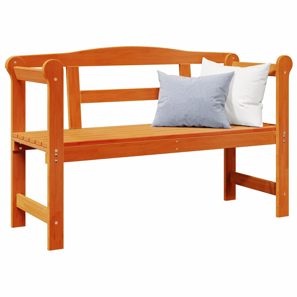 Bank Outdoor Braun 119 x 44 x 76 cm Massives Kiefernholz