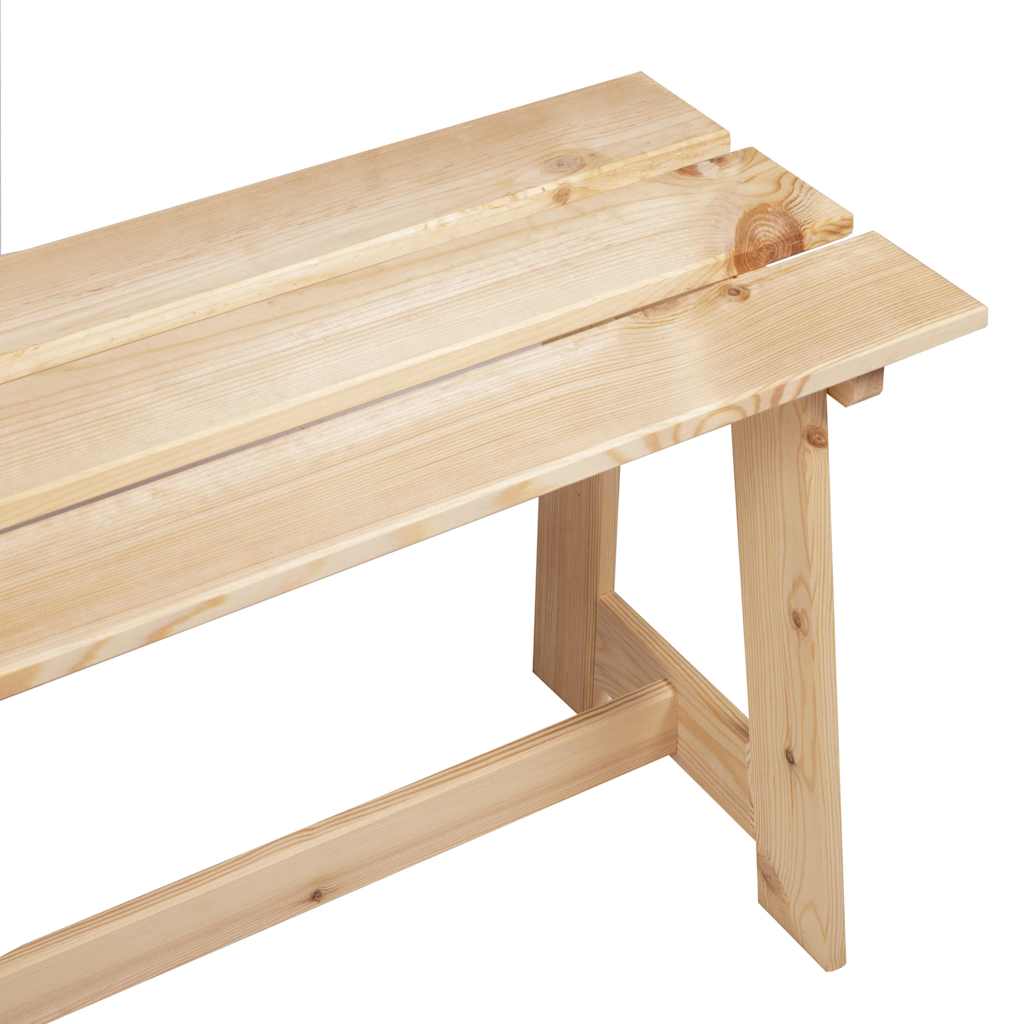 Bank Outdoor Natur 119 x 47 x 35 cm Massives Kiefernholz