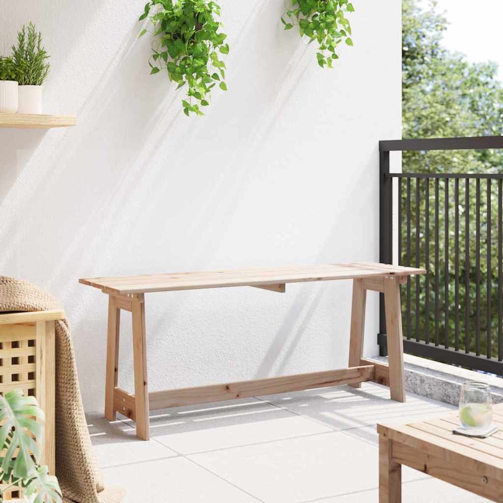 Bank Outdoor Natur 119 x 47 x 35 cm Massives Kiefernholz
