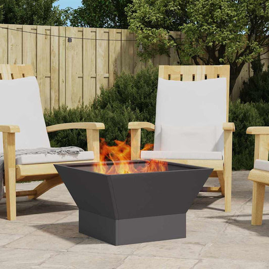 Feuerstelle Schwarz 60 x 60 x 35 cm Stahl