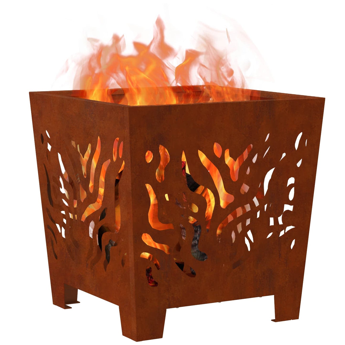Feuerstelle Braun 40 x 40 x 40 cm Stahl
