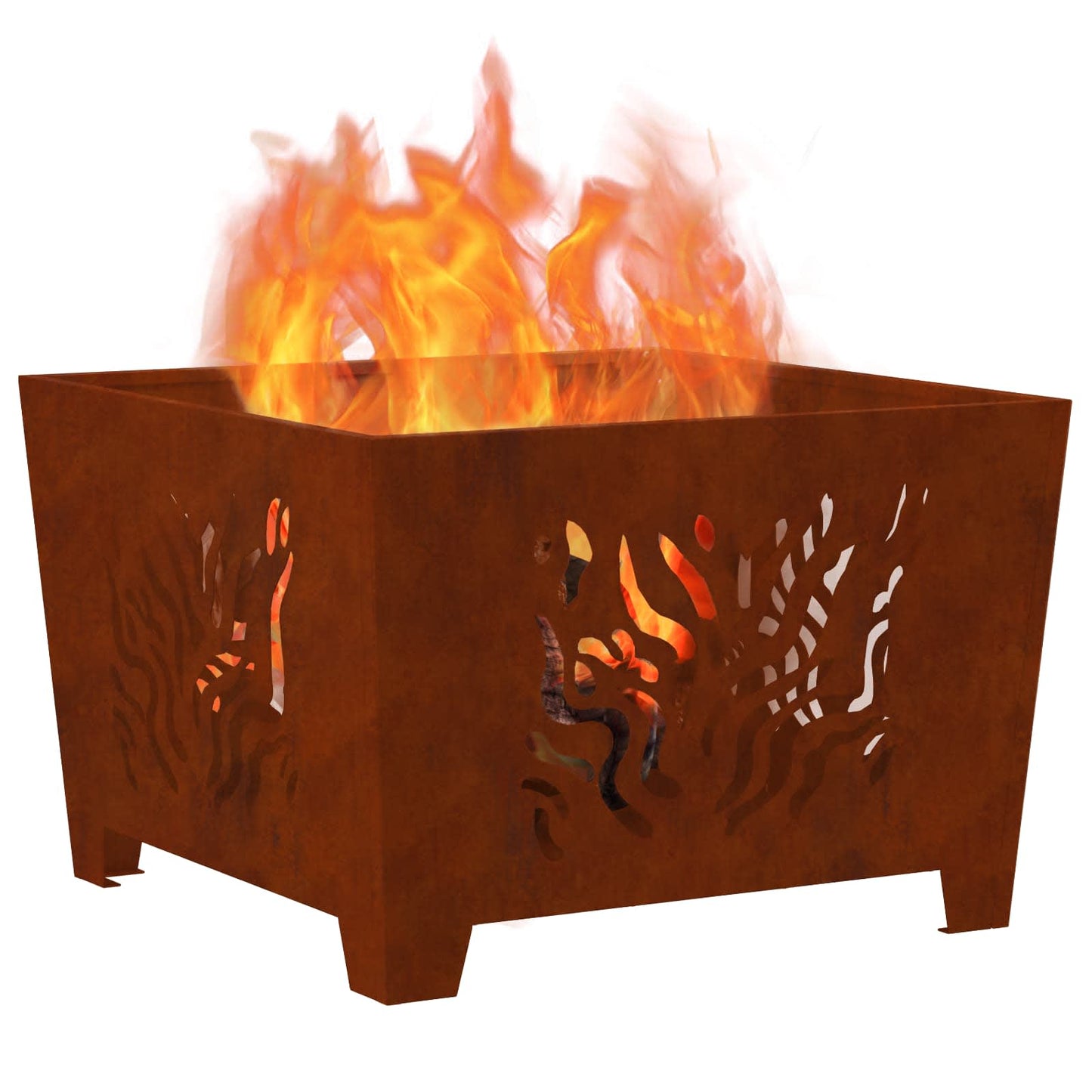 Feuerstelle Braun 60 x 60 x 40 cm Stahl