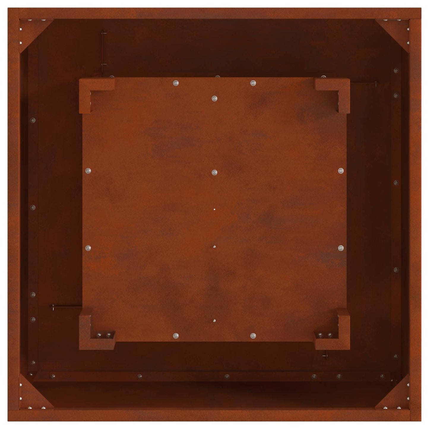 Feuerstelle Braun 60 x 60 x 30 cm Wetterfeststahl