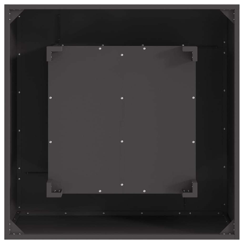 Feuerstelle Schwarz 80 x 80 x 40 cm Stahl