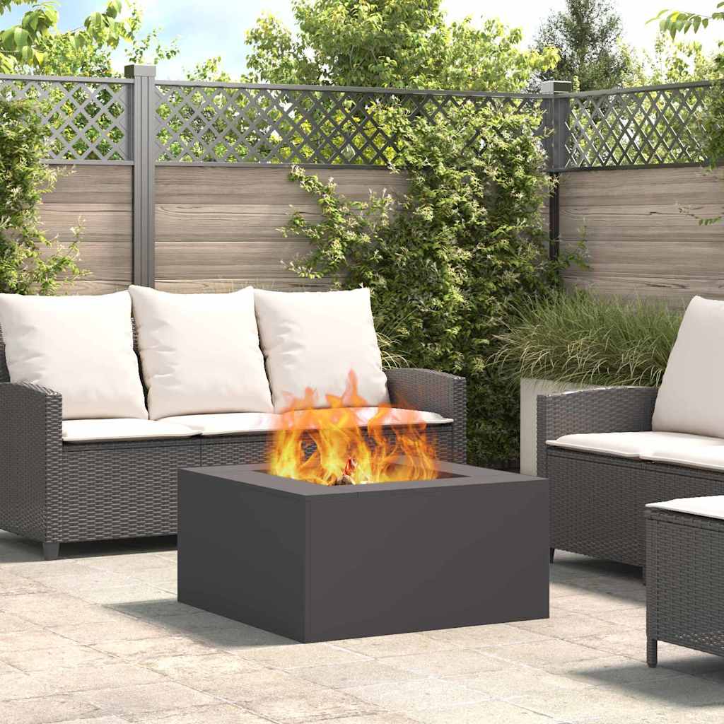 Feuerstelle Schwarz 80 x 80 x 40 cm Stahl