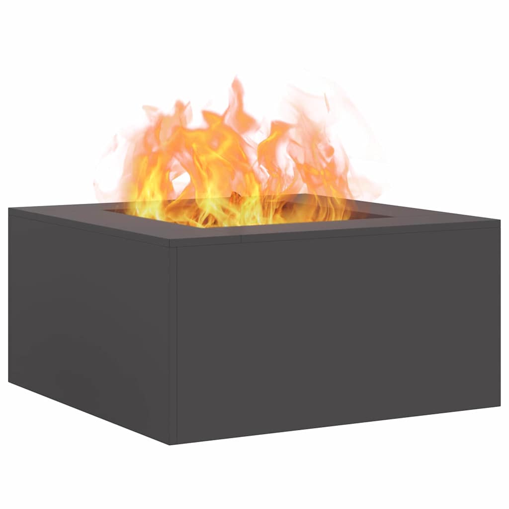Feuerstelle Schwarz 80 x 80 x 40 cm Stahl