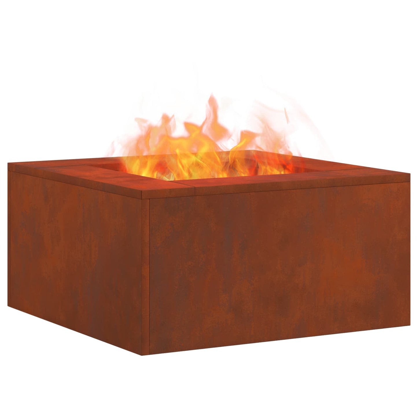 Feuerstelle Braun 80 x 80 x 40 cm Wetterfeststahl