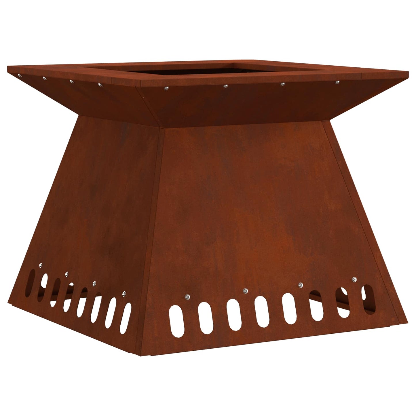 Feuerstelle Braun 48 x 48 x 40 cm Wetterfeststahl