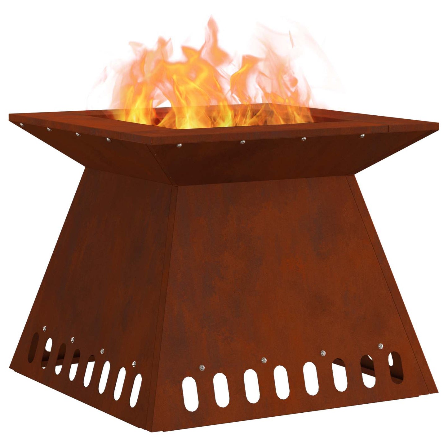 Feuerstelle Braun 48 x 48 x 40 cm Wetterfeststahl