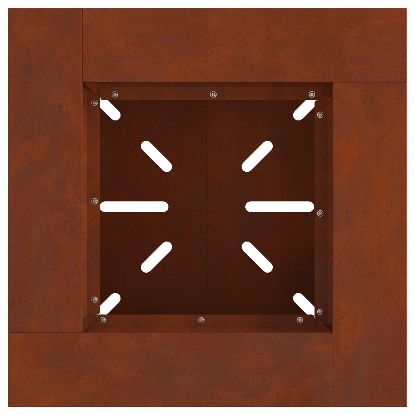 Feuerstelle Braun 48 x 48 x 40 cm Wetterfeststahl