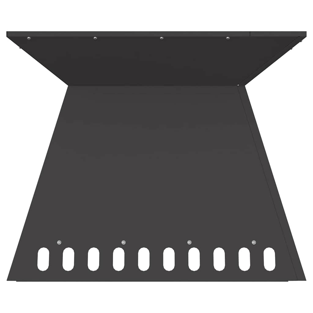 Feuerstelle Schwarz 60 x 60 x 50 cm Stahl