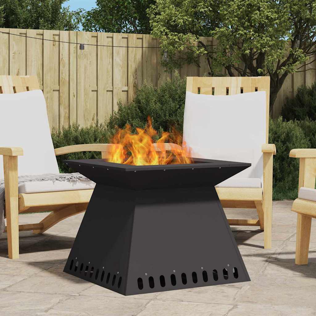 Feuerstelle Schwarz 60 x 60 x 50 cm Stahl