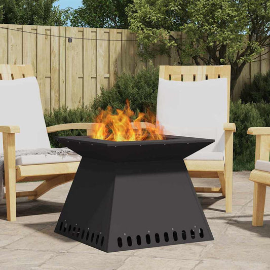 Feuerstelle Schwarz 60 x 60 x 50 cm Stahl