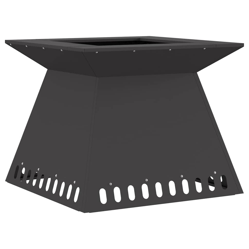 Feuerstelle Schwarz 60 x 60 x 50 cm Stahl