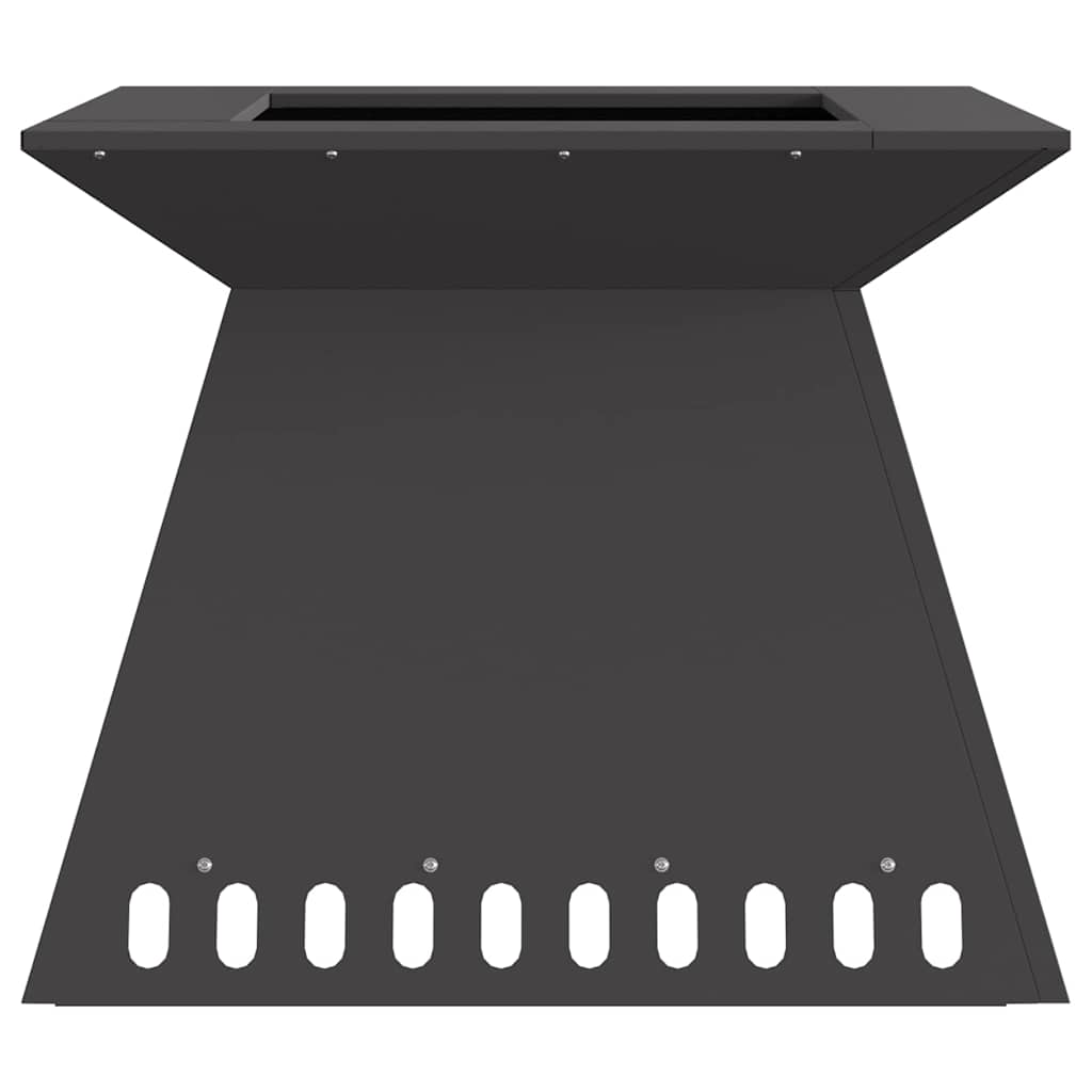 Feuerstelle Schwarz 60 x 60 x 50 cm Stahl