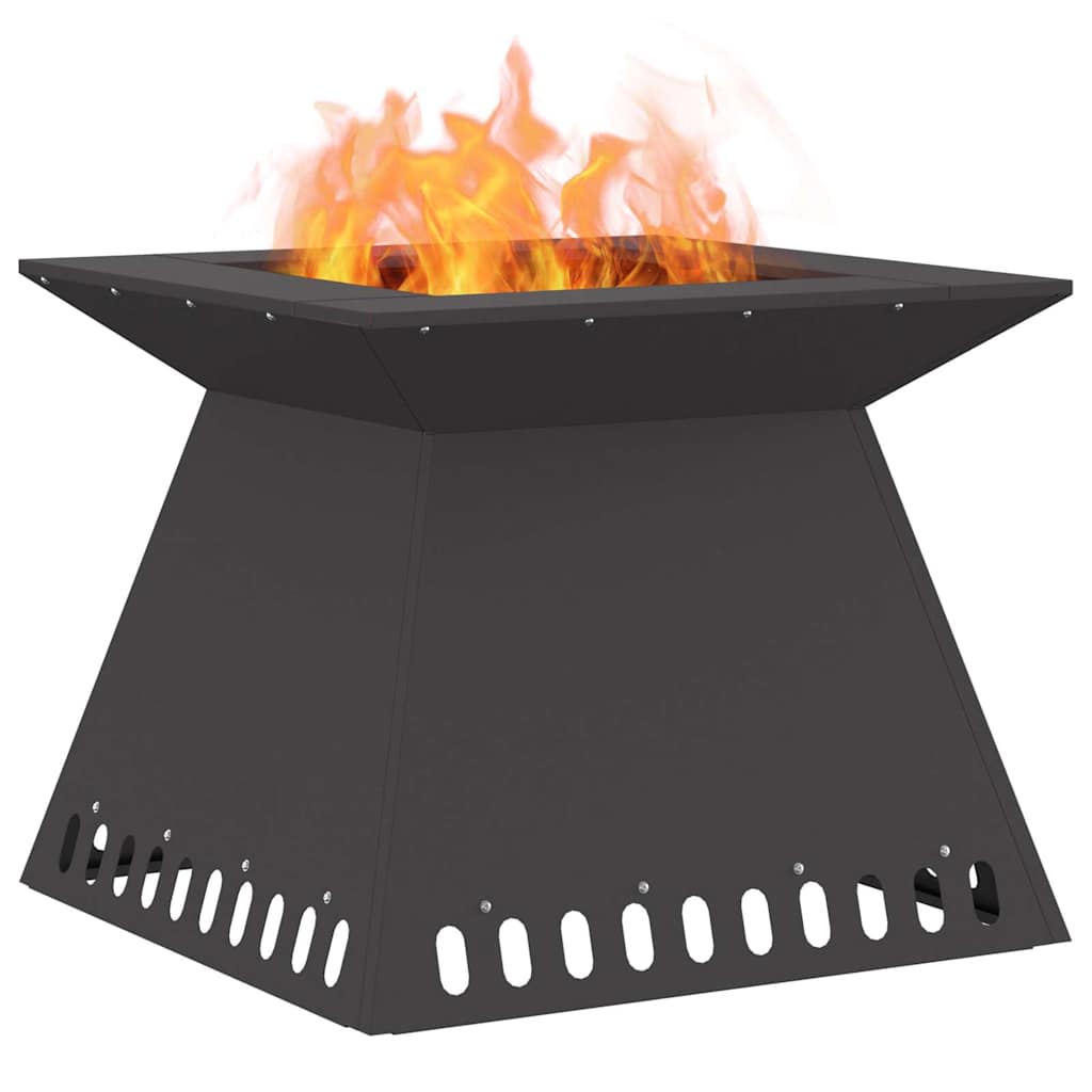 Feuerstelle Schwarz 60 x 60 x 50 cm Stahl